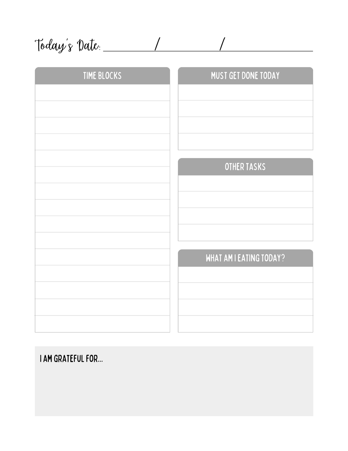 Plan For Success PRINTABLE PAGES